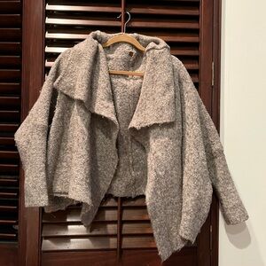 Free People Heathered Gray Women's Cardigan Shawl